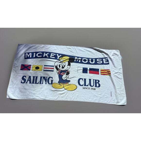 Vintage Disney's Mickey Mouse Sailing Club Collectible Beach Towel by Franco - Picture 1 of 5